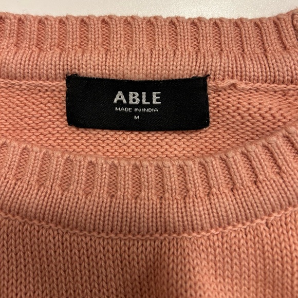 Able Women's Sweater in Peach - Picture 3 of 5